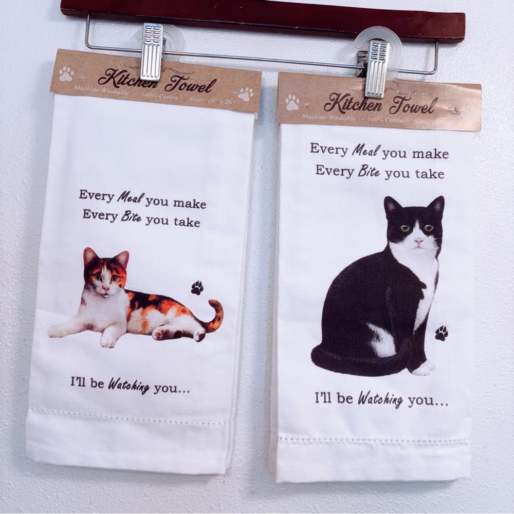 Calico Cat Kitchen Towel Set - Cats Cat Lover Design  18”X26”